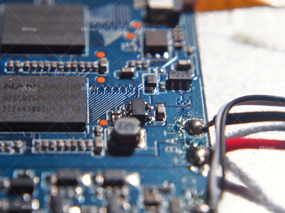 Macro image  of electronic