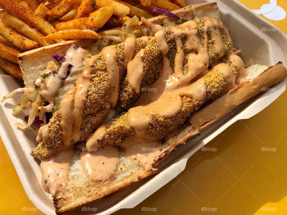 Catfish Po Boy Sandwich