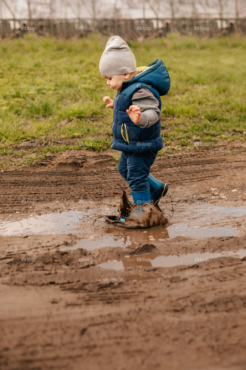 through the puddles