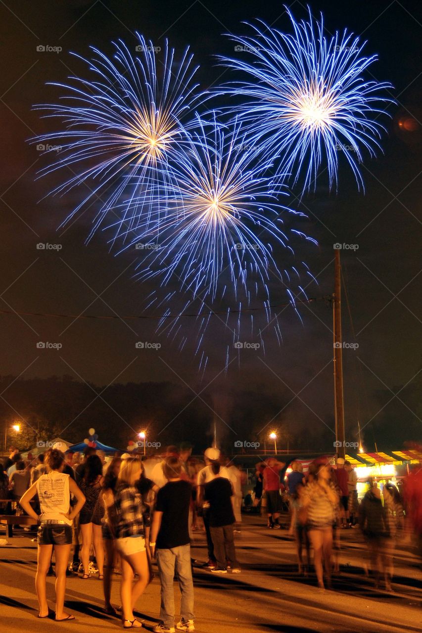 Fireworks display at local event 