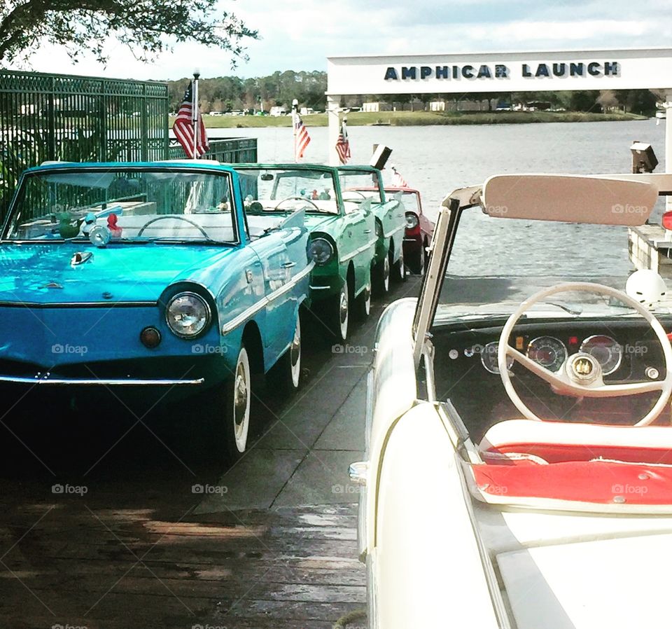 Amphicar launch at Disney Springs, Orlando