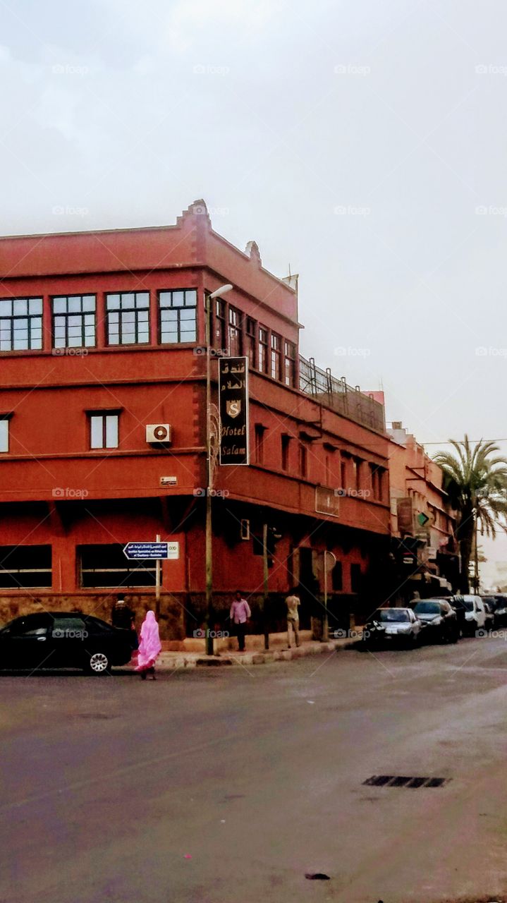 An old hotel called "Salam" in Ģuelmim,Morocco