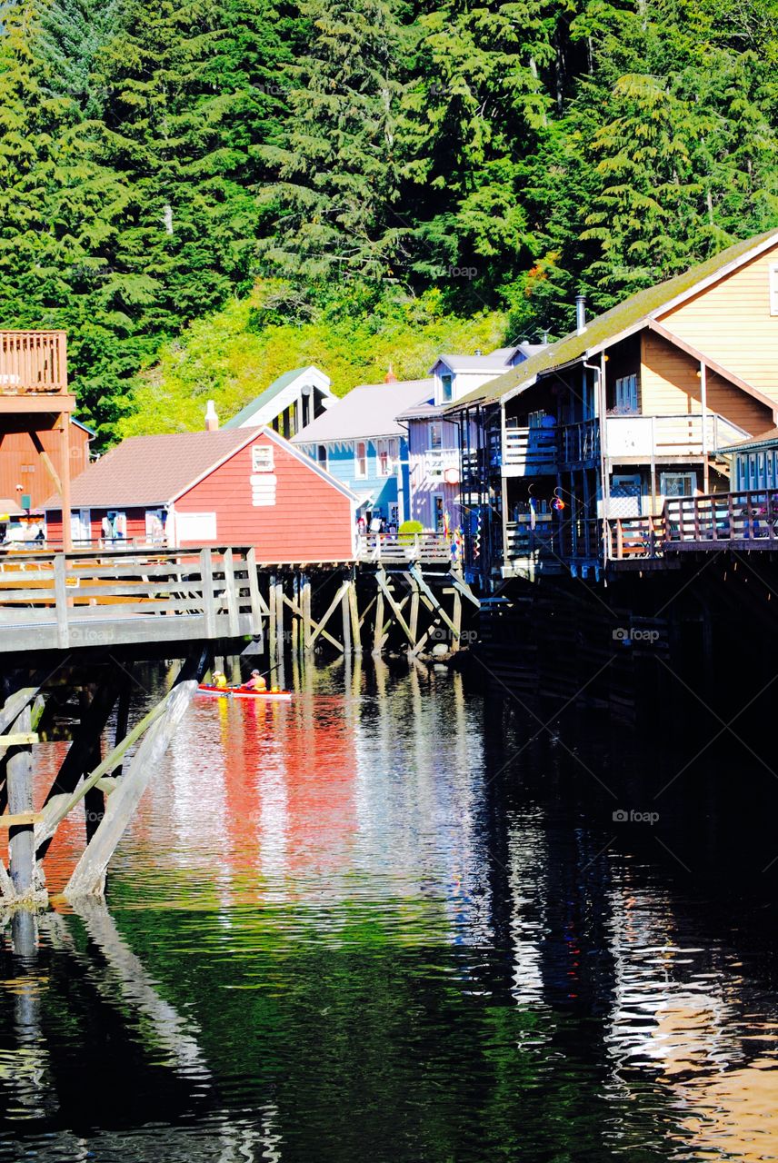 Colorful town in Alaska 