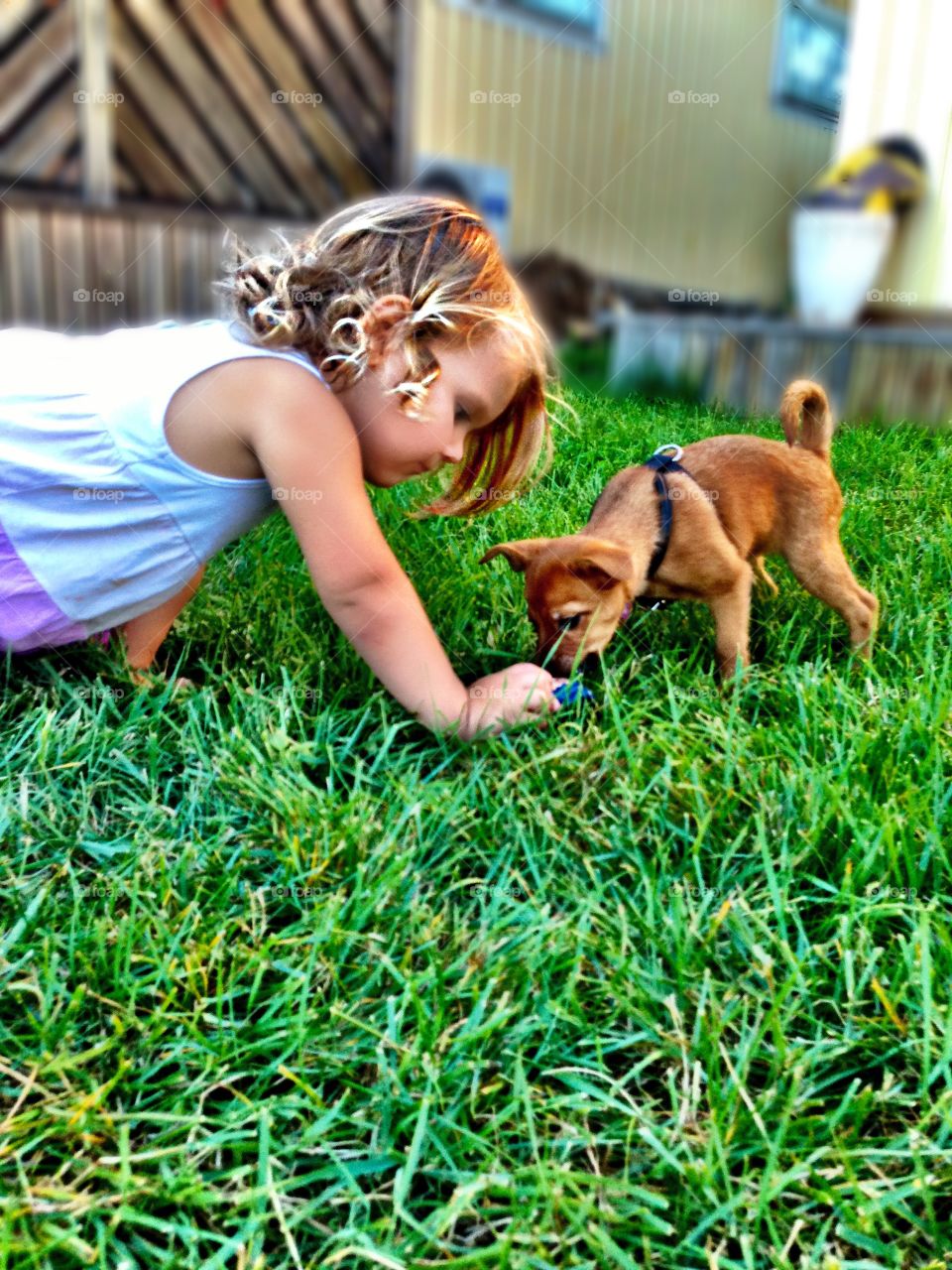 The girl and the puppy! 