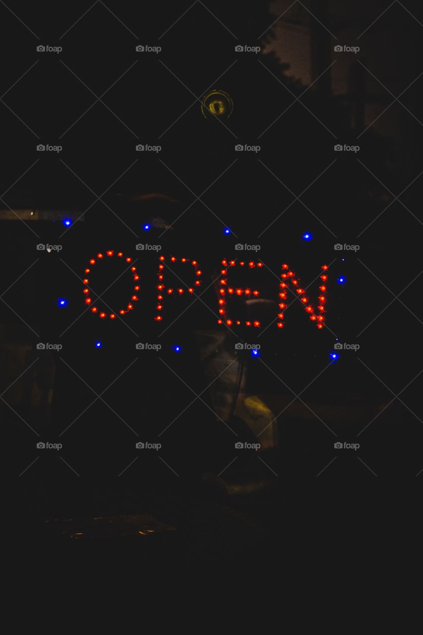 Neon open sign 