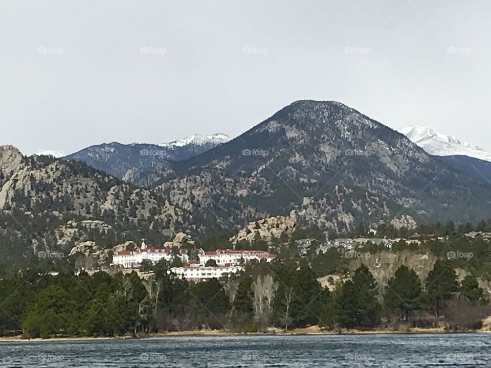 Estes Park Colorado - Stanley hotel in the distance 