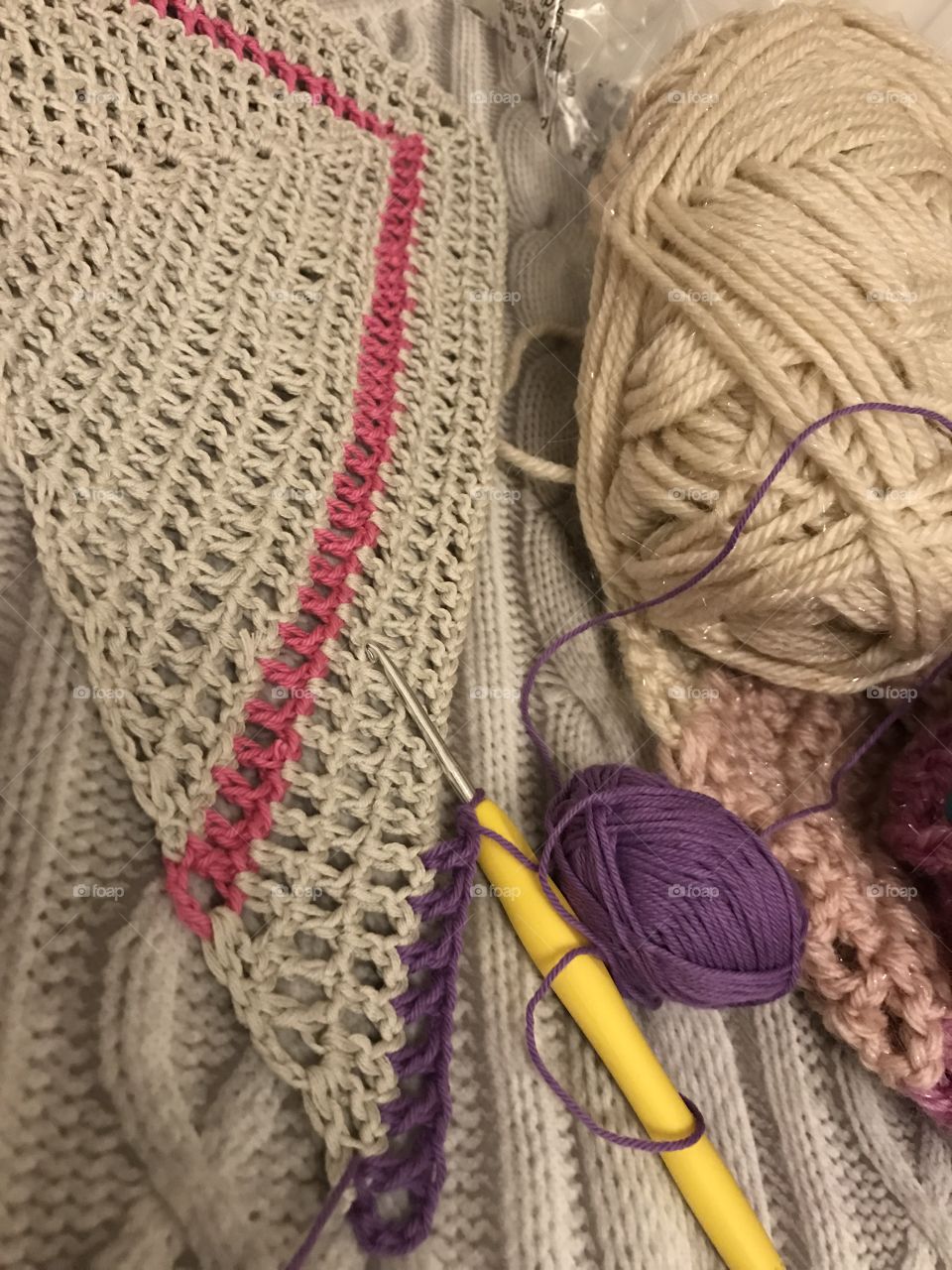 Crochet craft yarn wool