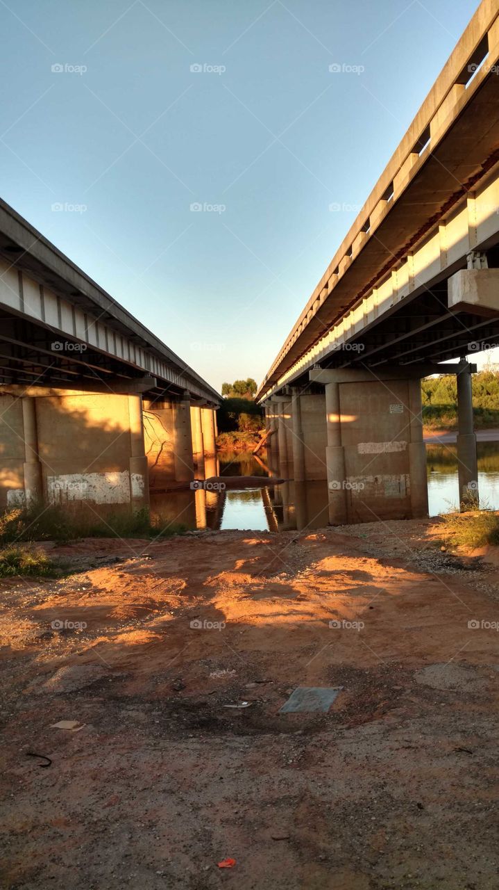 Red River Bridge Border of Oklahoma and Texas