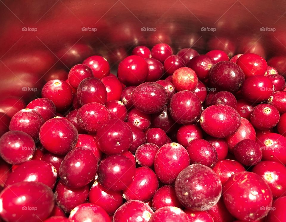 Frozen Maine cranberry’s. Just imagine how good they will be when I get done cooking them for homemade cranberry sauce. 