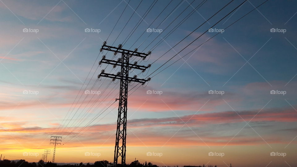 Wire, Electricity, Voltage, Power, Sky
