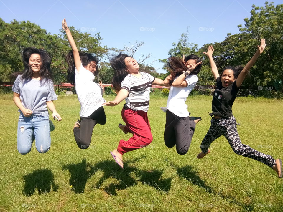 Jump shot taken at its best in our school's field. The picture shows how fun and silly we are though we are all now 17s and 18s.