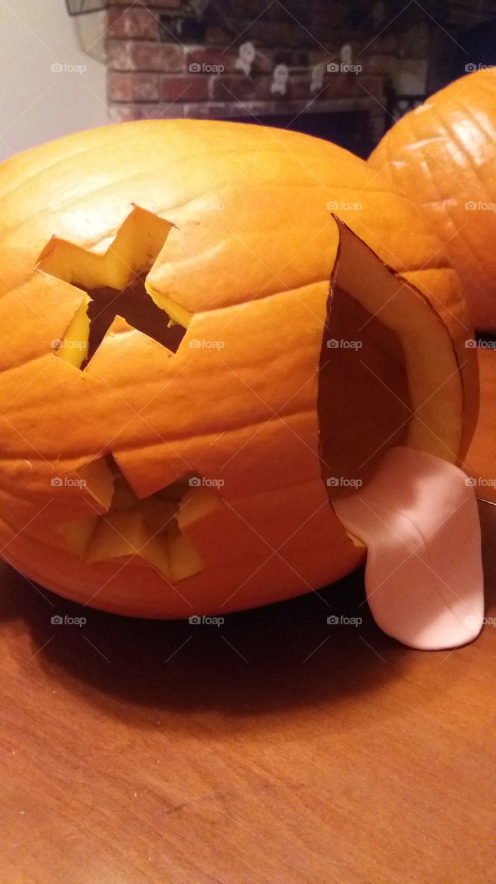 My poor pumpkin didn't make it to Halloween.
