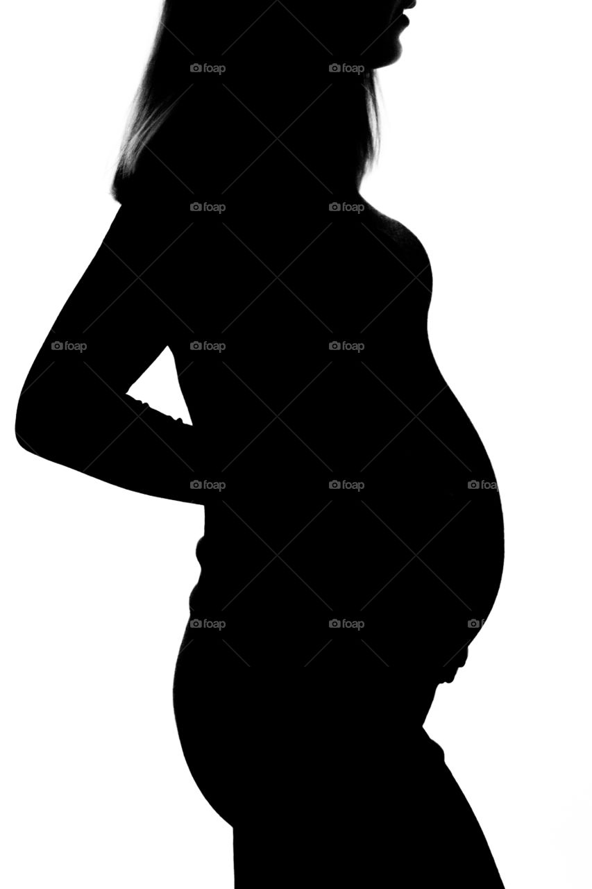 Pregnant belly silhouette