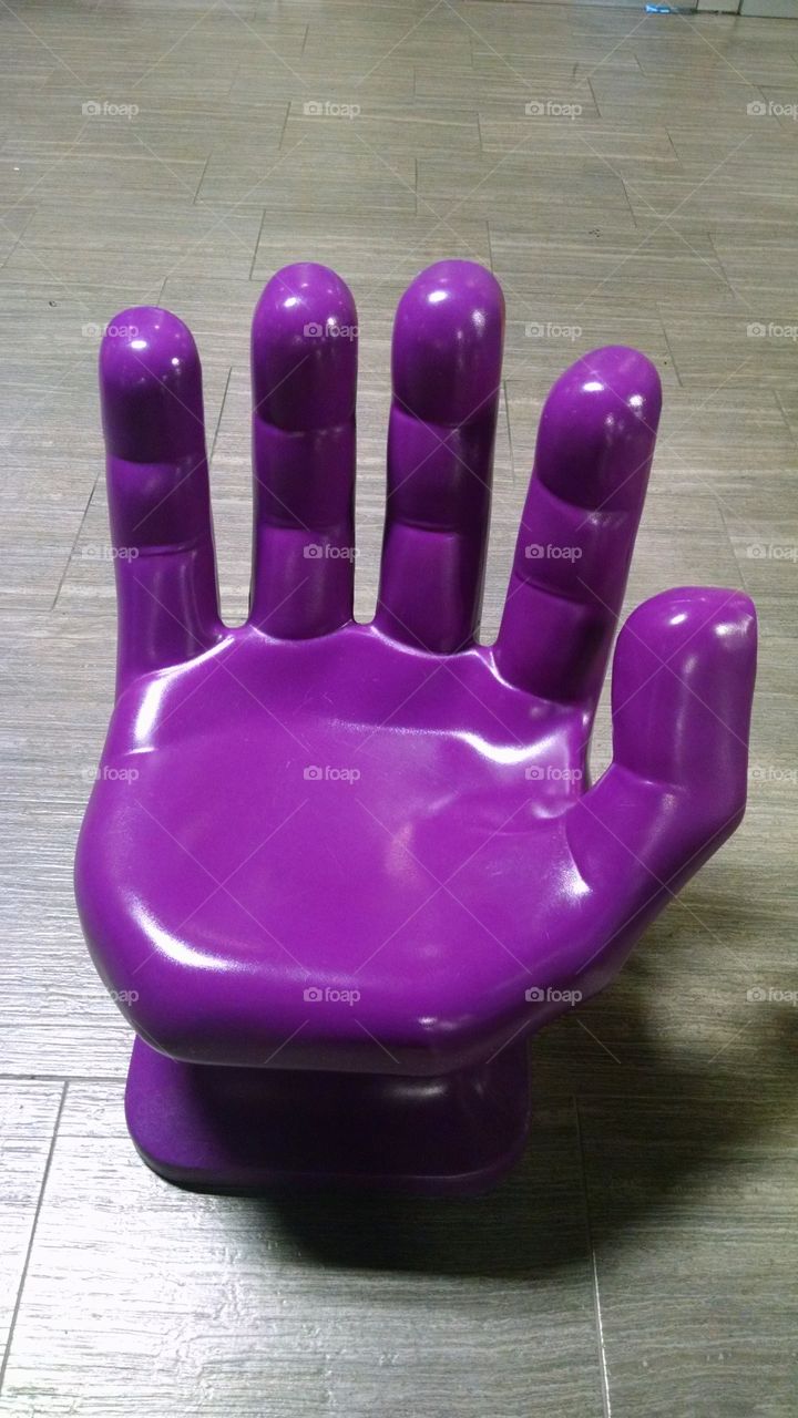 Giant Purple Hand Chair