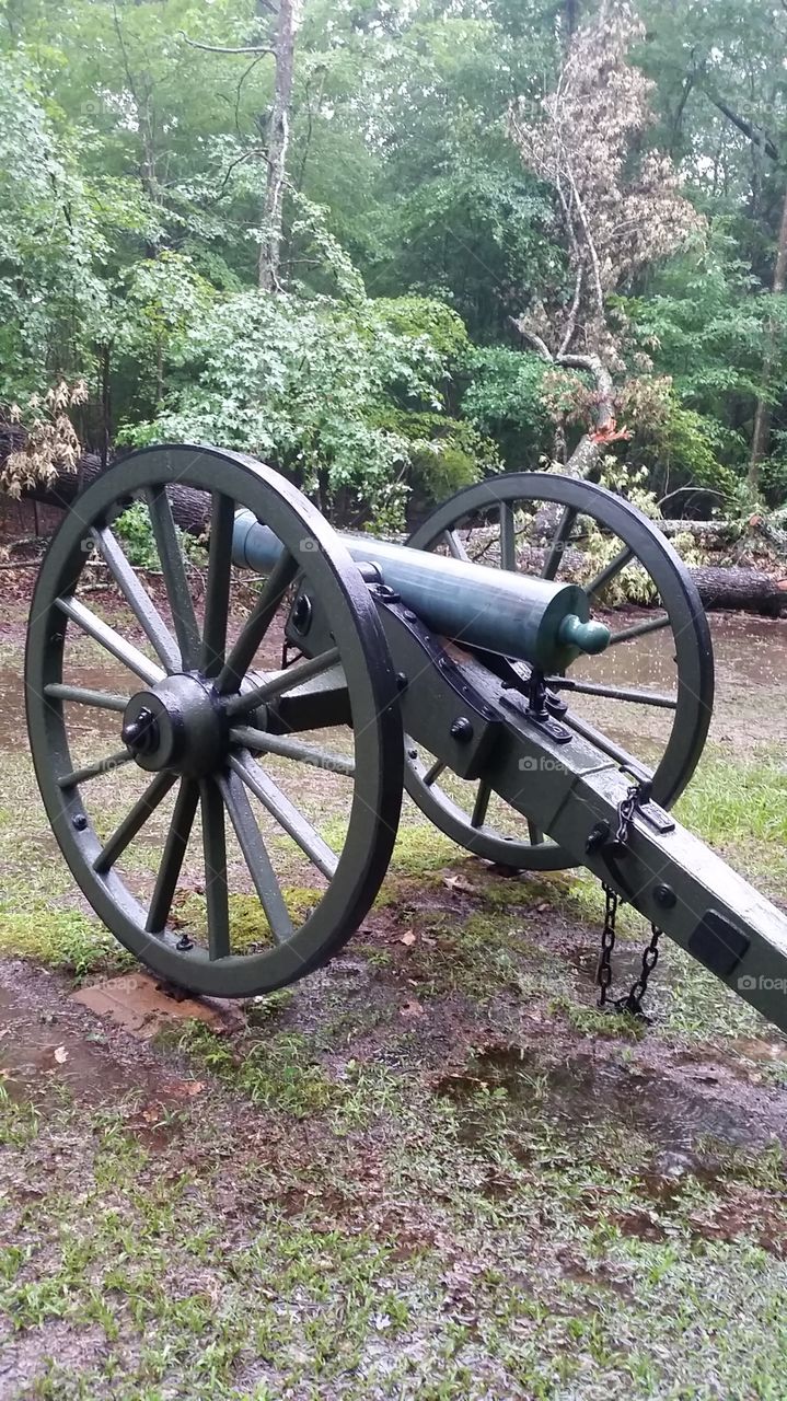 Civil War Cannon. This cannon is one of many at the Shiloh Battlefield in Shiloh, Tennessee 