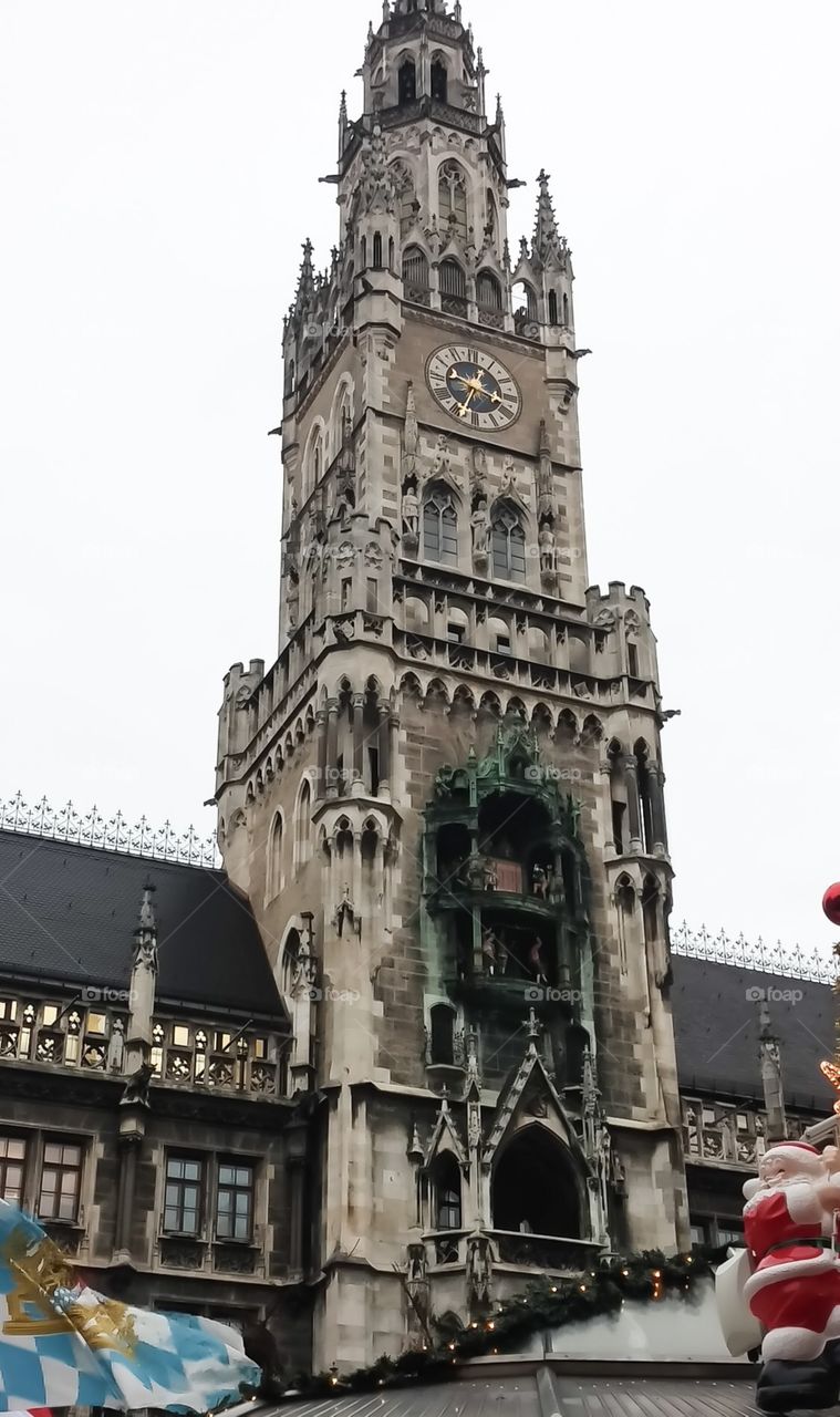 Glockenspiel in Munich, Germany at Christmas time