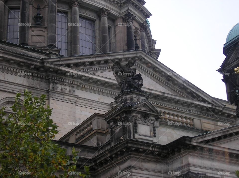 Statue on the facade of Berlin fome