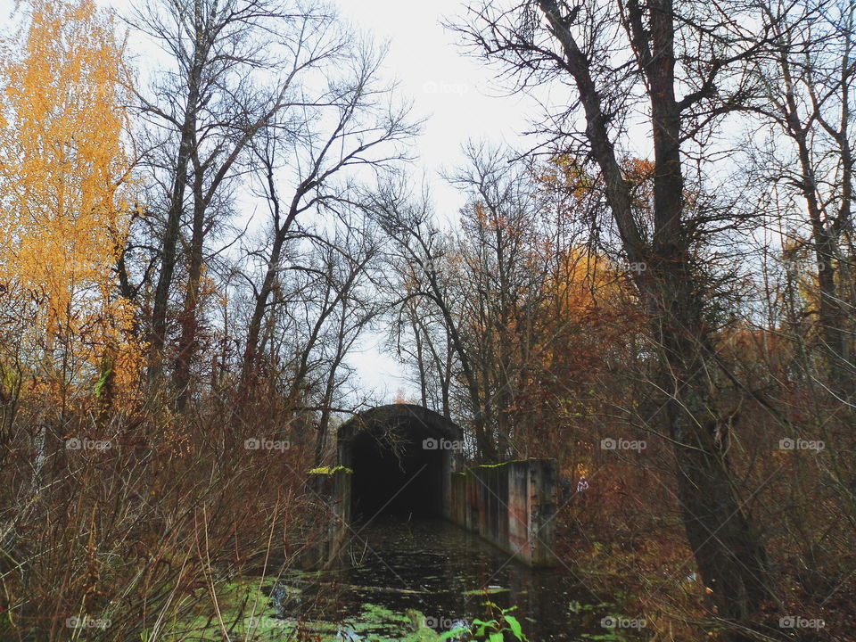 Southern tunnel "Stalin's Metro" on Zhukovy island in the city of Kiev