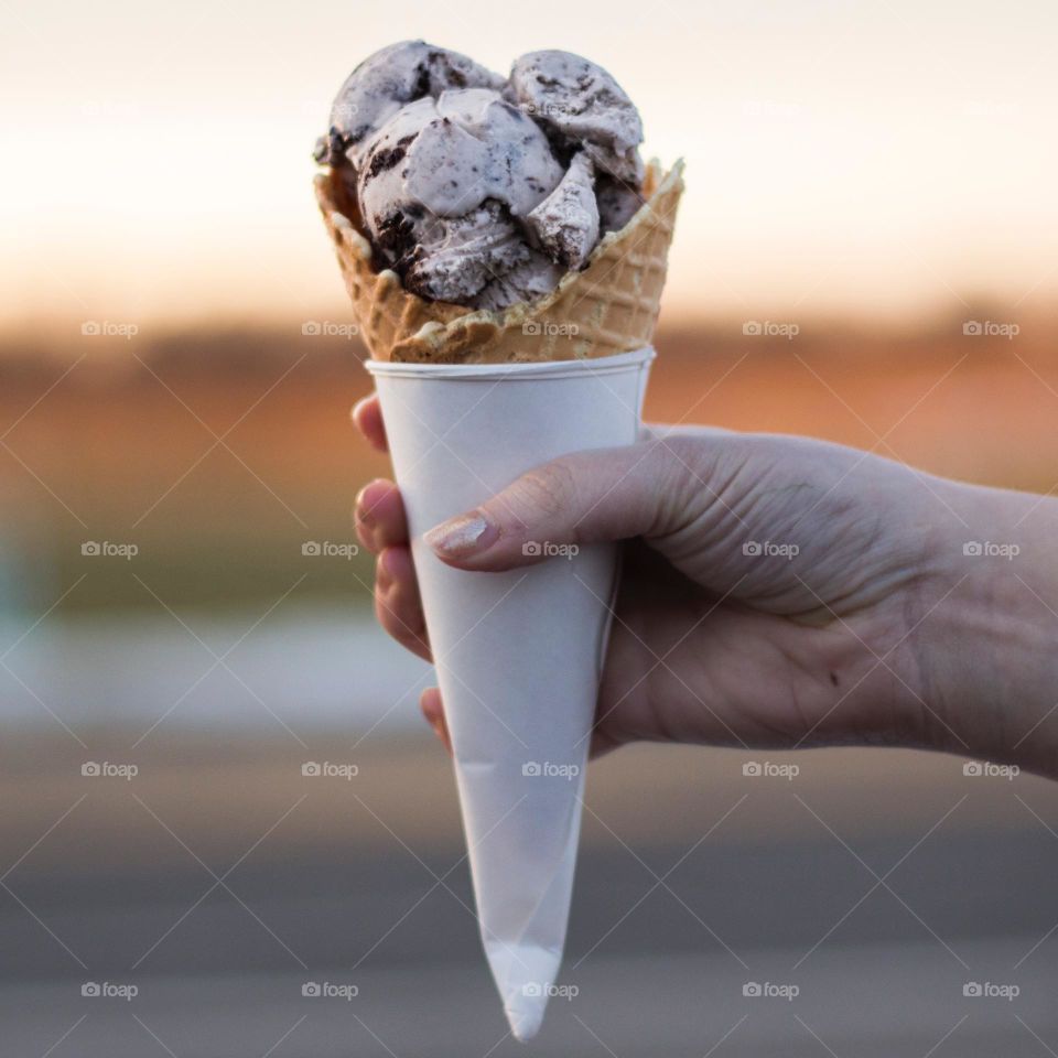 icecream cone on beach