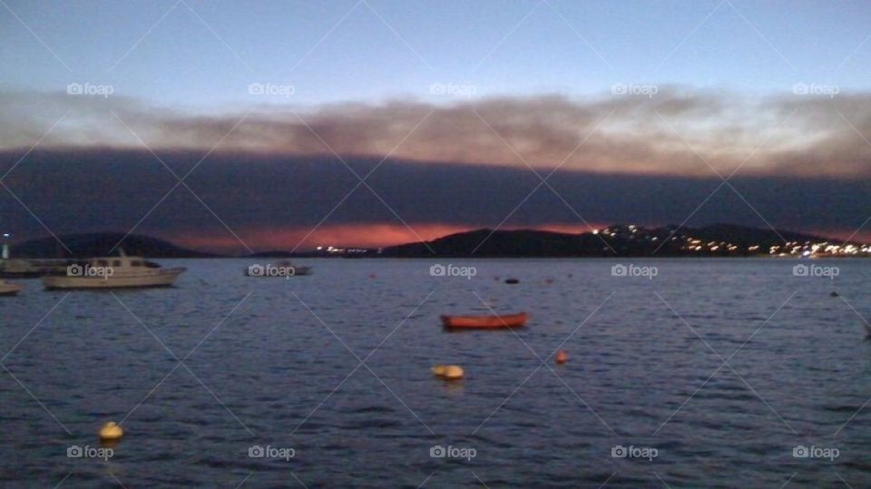 sea smoke fires attiki by vrahidis