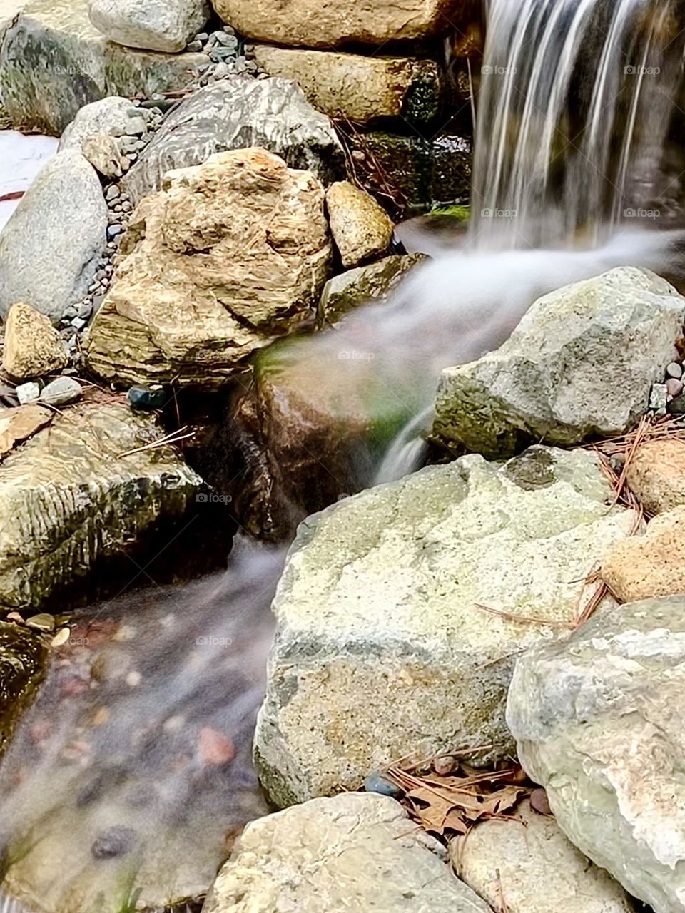 Waterfall Over Rocks