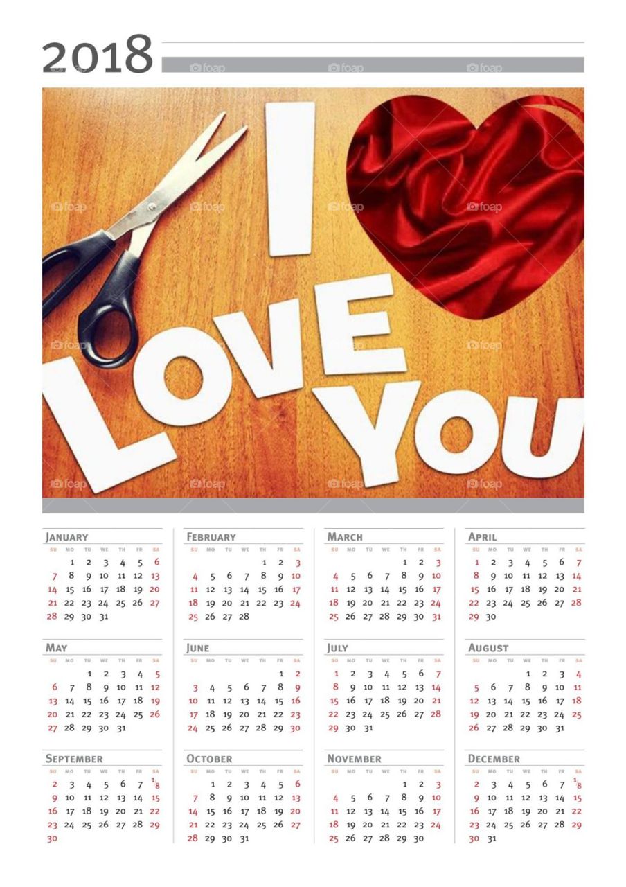 Love you Kalender 2018