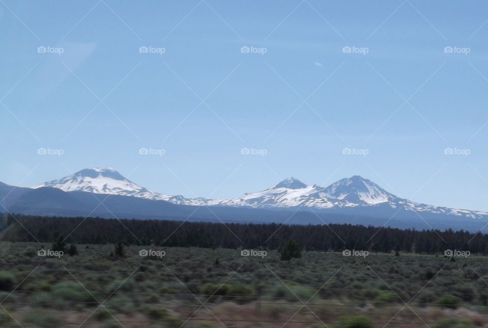 Three sisters mountains.  Bend Oregon