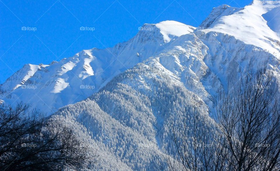 Snowy Swiss Alps in Switzerland
