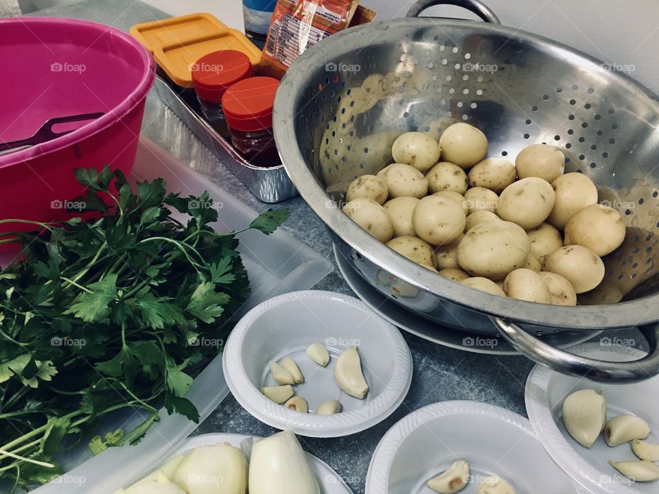 Getting ready for cooking