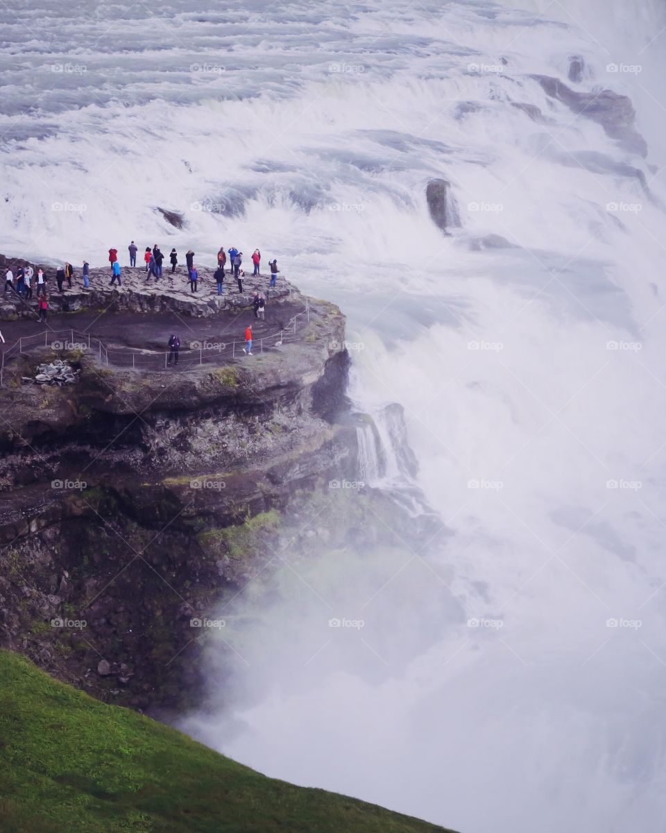 Scenic view of a waterfall