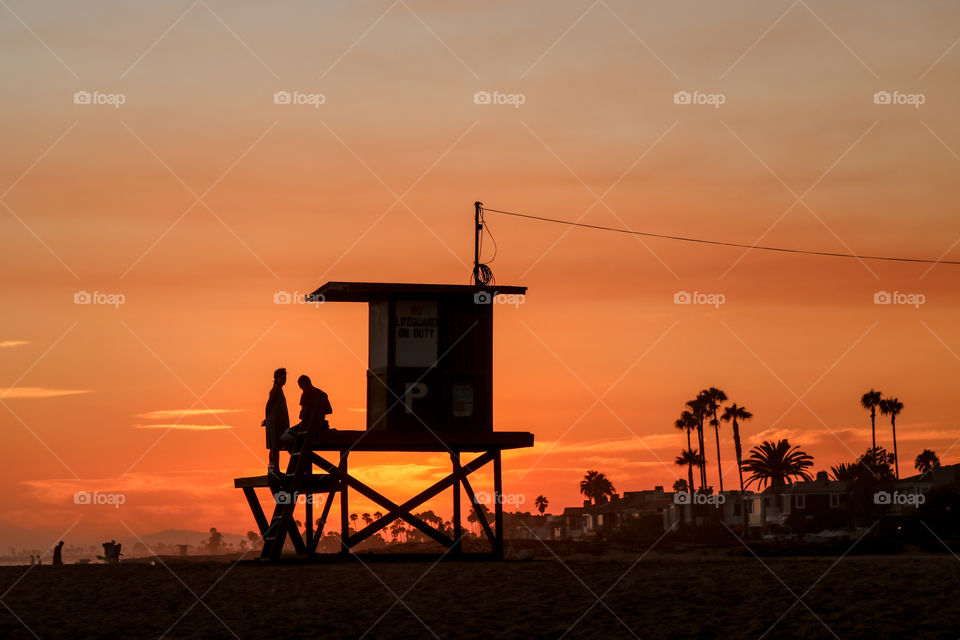 Sunset at The Wedge, Newport Beach, CA
