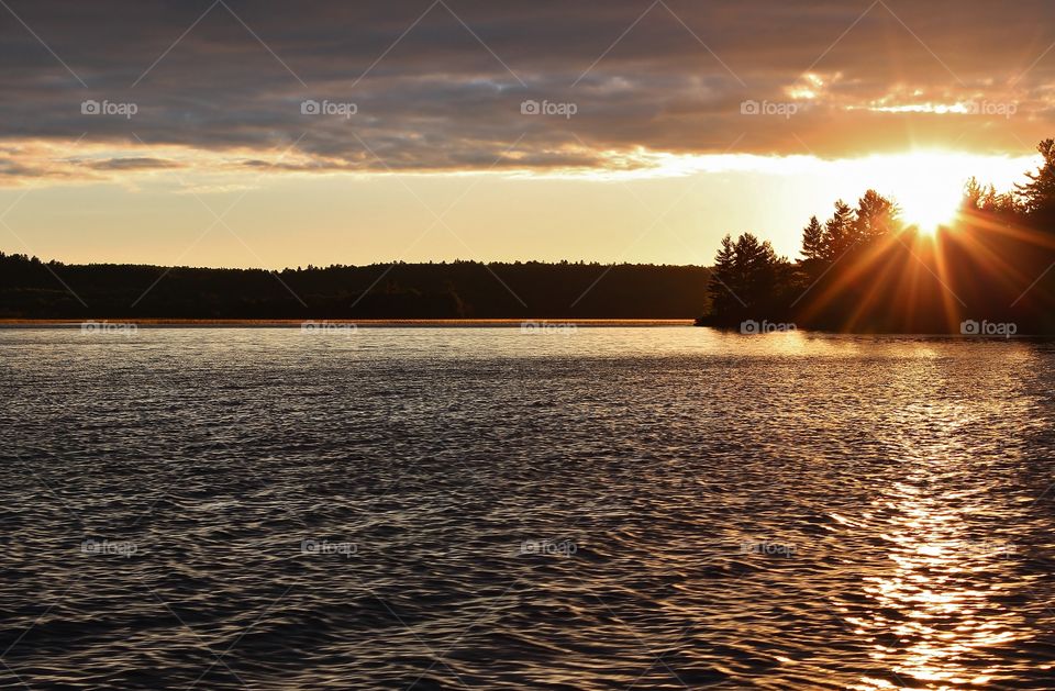 Nipissing lake sunset