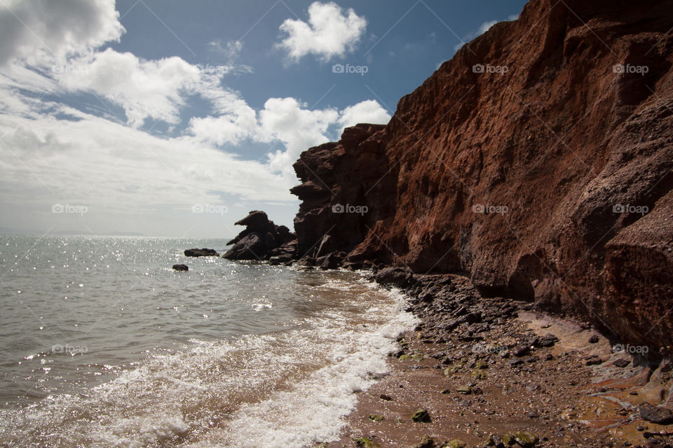 Cliff on the beach