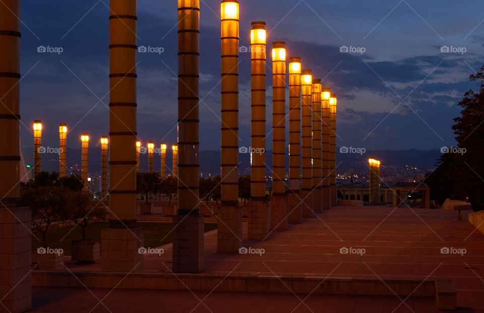 Explanada del Palau Sant Jordi. Barcelona. 