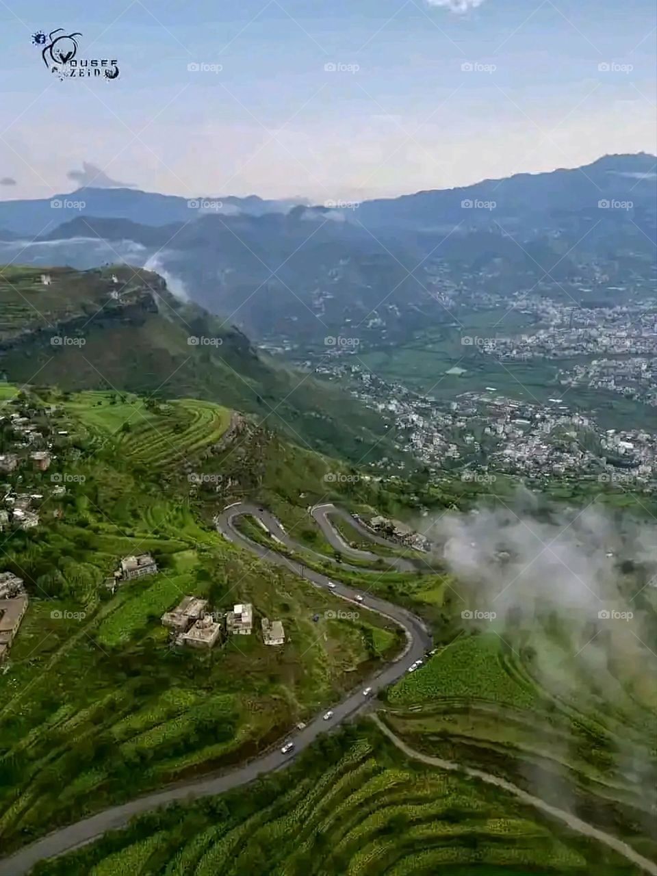 Glory be to God, the magnificent and picturesque view and the natural green trees are a view that is nothing more wonderful than it