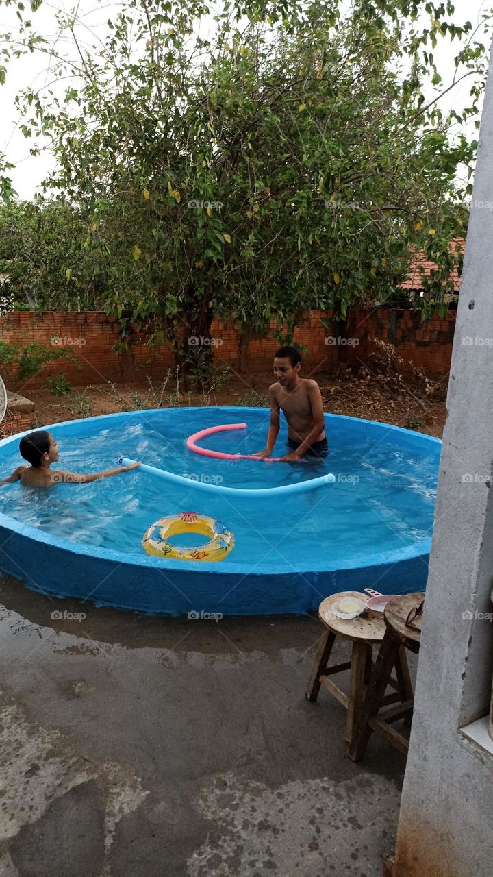 Swimming pool and heat