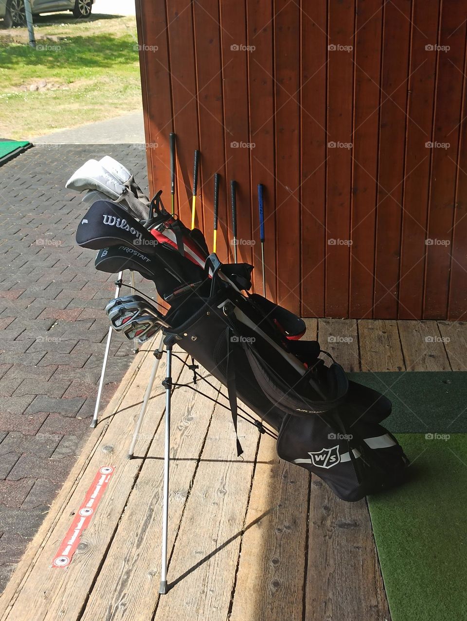 Golf Tasche steht bereit