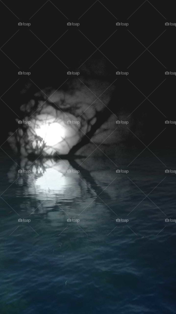 moon reflecting