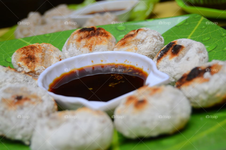 pempek panggang palembang, indonesian food