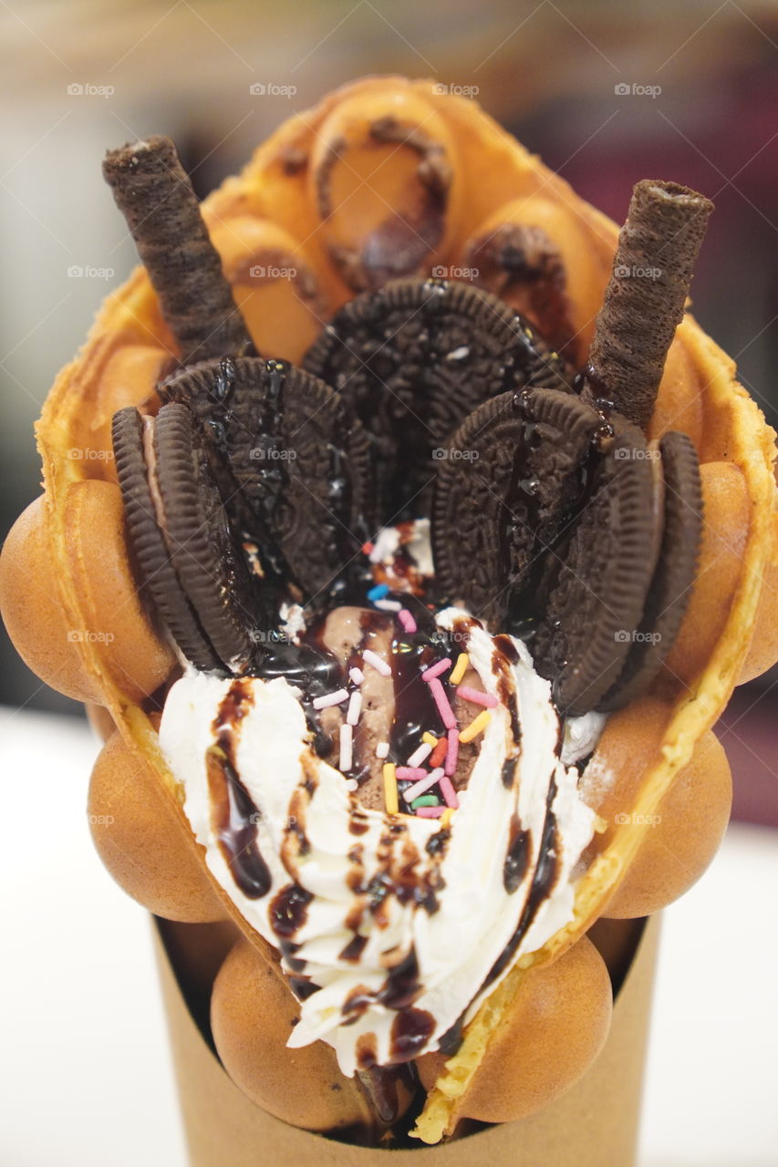 Oreo Ice-cream waffle