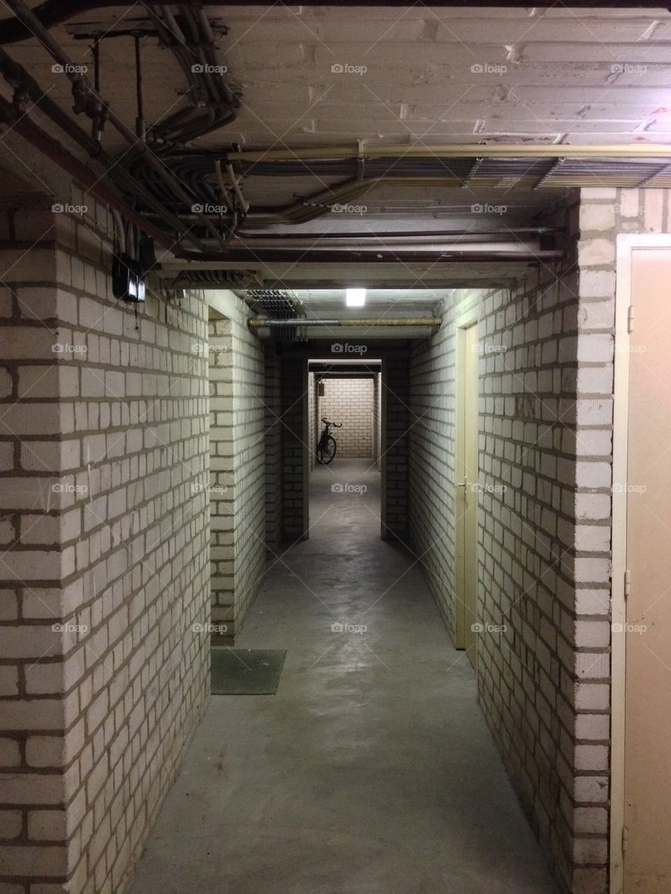 Basement corridor.