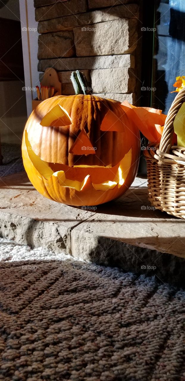 Scary Halloween pumpkin