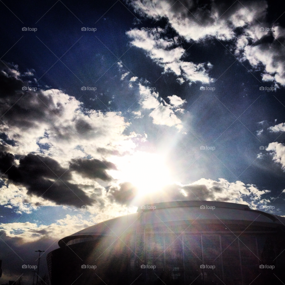 sky sun football stadium by chad13