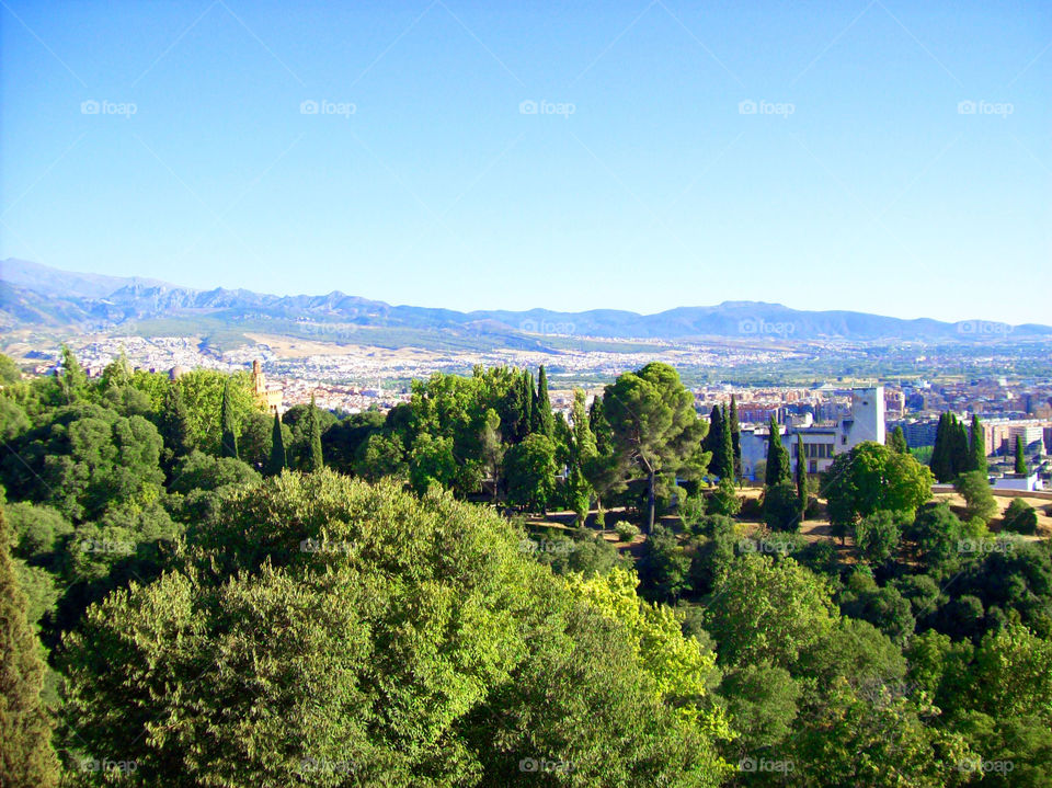 Granada Spain  A look from the Alhambra Palace