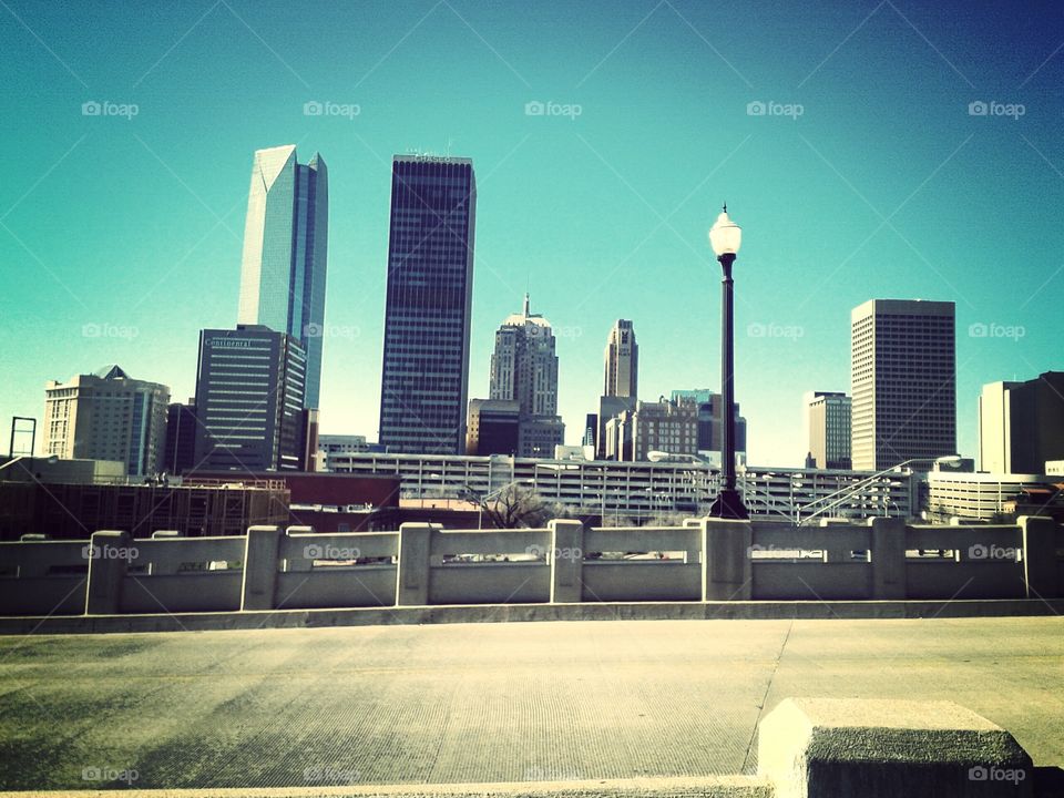 Oklahoma City Skyline. Close to the Deep Deuce Area one of the coolest views of the city