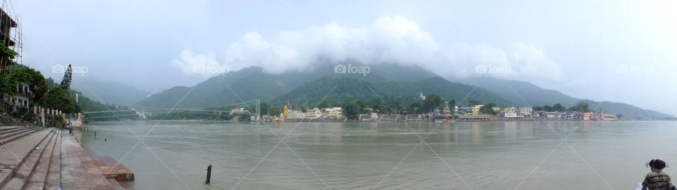Ganges river in Rishikesh