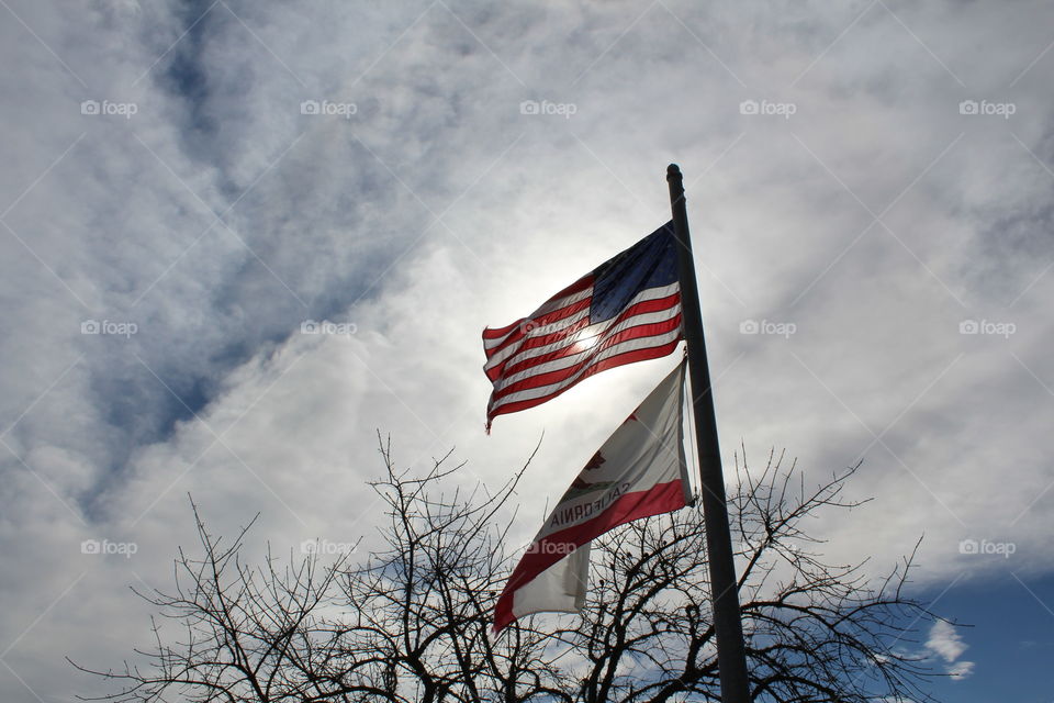 Stars and Stripes Sun Clouds