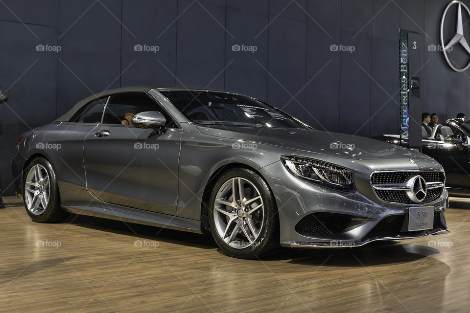 Mercedes Benz S500 cabriolet at Bangkok international motorshow 2017