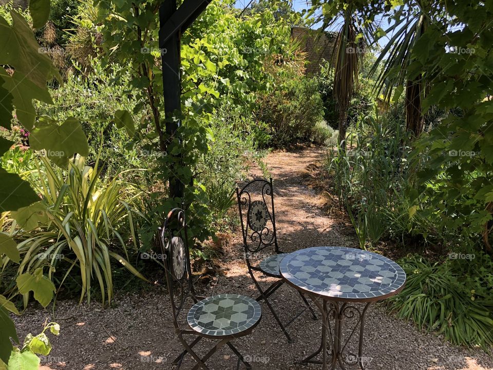 Perfect little spot to take a break and reflect on what this lovely garden has to offer.