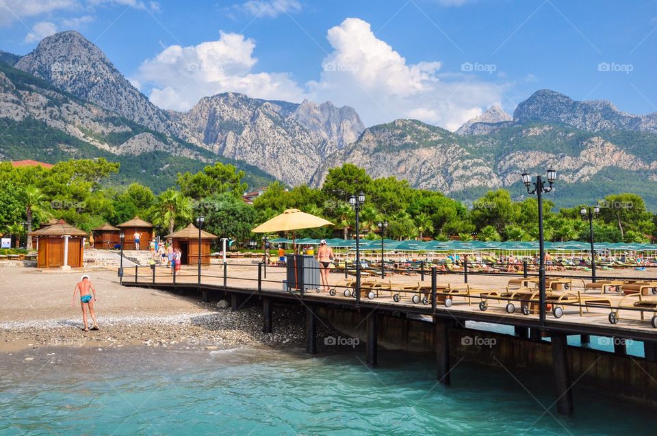 View of mountain range in Turkey